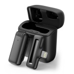APEXEL ασύρματο μικρόφωνο APL-MIC013 με θήκη φόρτισης, Lightning, 2.4GHz, μαύρο