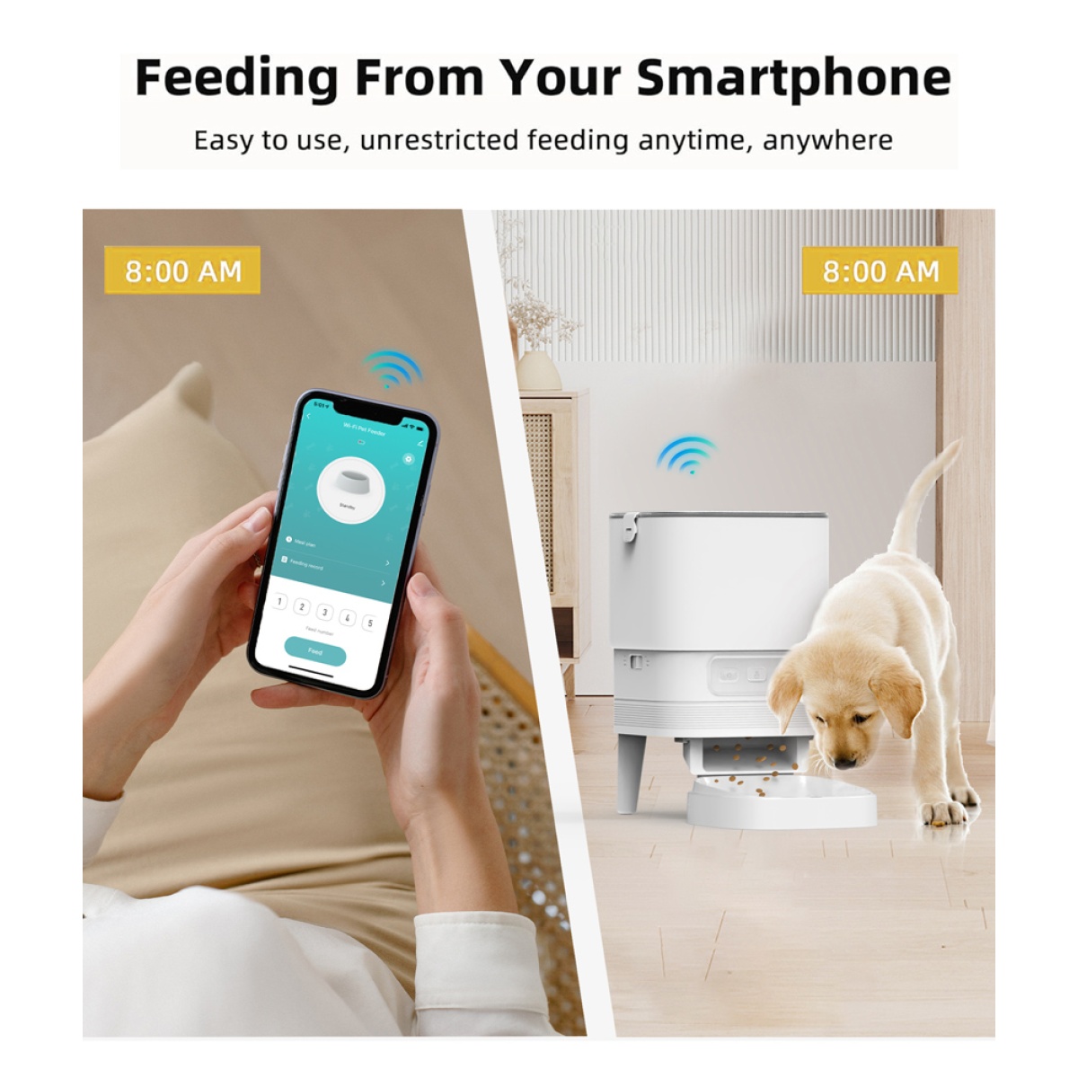 BRUNO smart ταΐστρα κατοικίδιων BRN-0232, 4L, WiFi, λευκή - Image 2