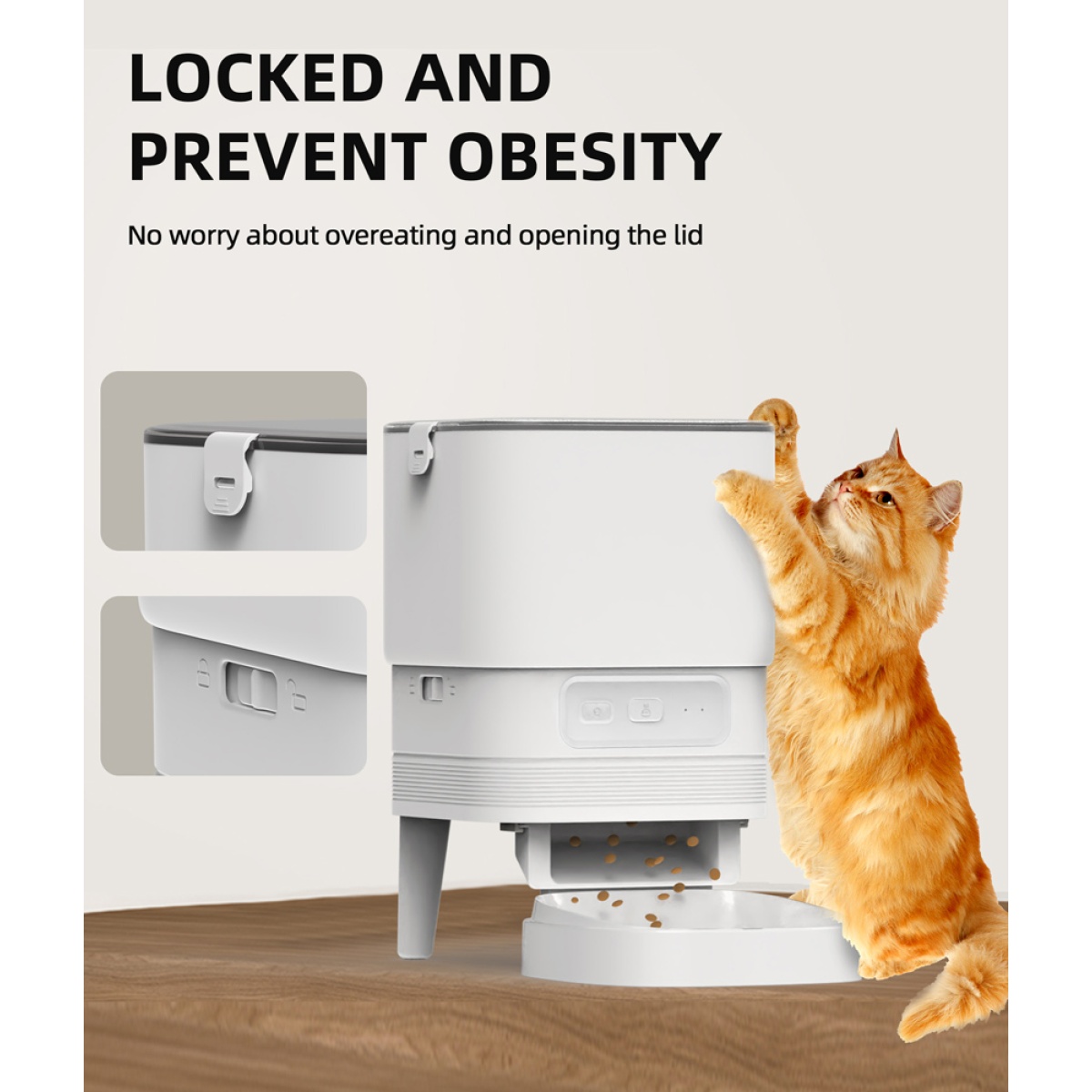 BRUNO smart ταΐστρα κατοικίδιων BRN-0232, 4L, WiFi, λευκή - Image 4