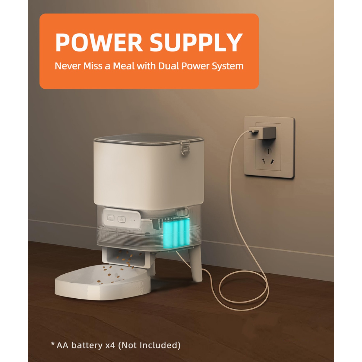 BRUNO smart ταΐστρα κατοικίδιων BRN-0232, 4L, WiFi, λευκή - Image 5