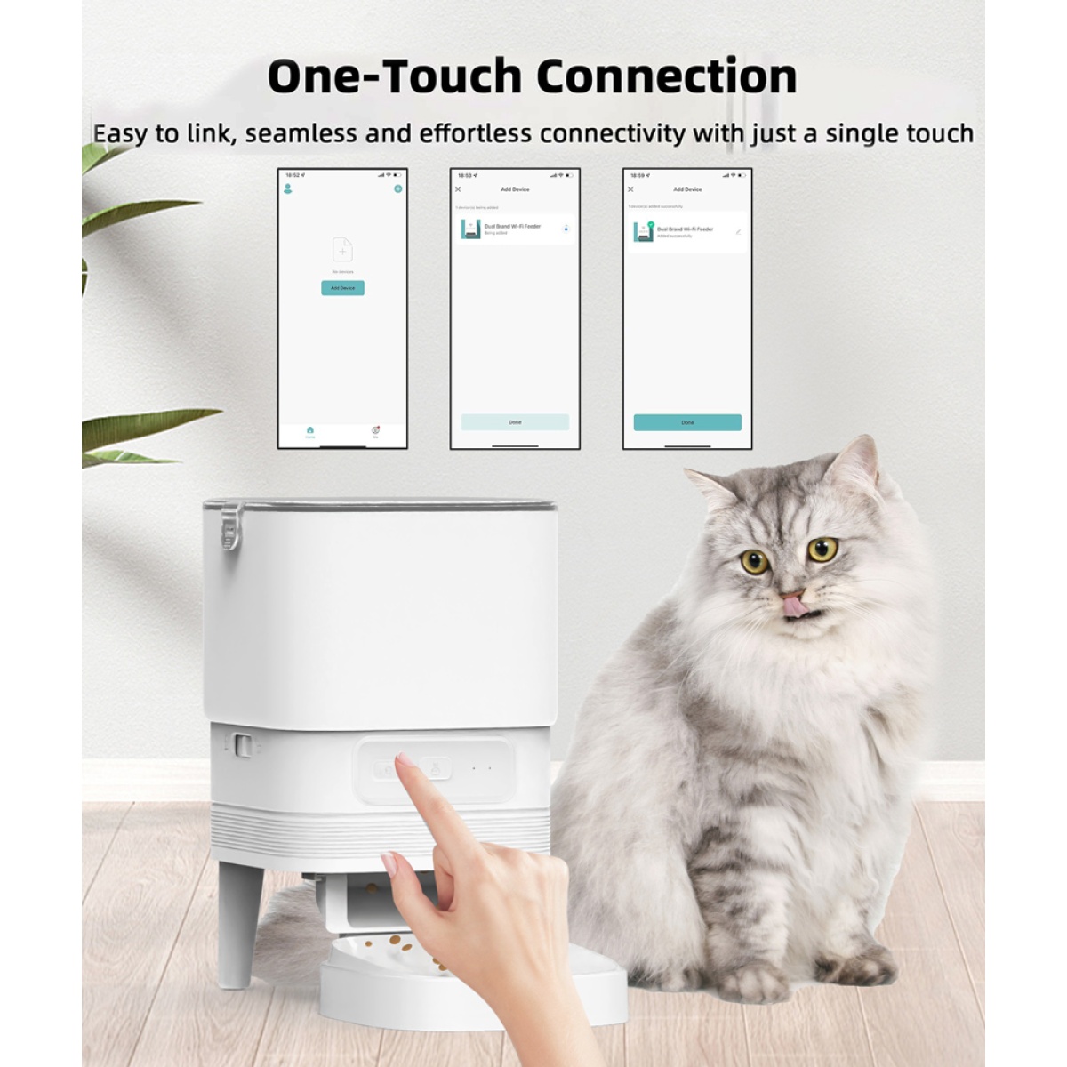 BRUNO smart ταΐστρα κατοικίδιων BRN-0232, 4L, WiFi, λευκή - Image 6