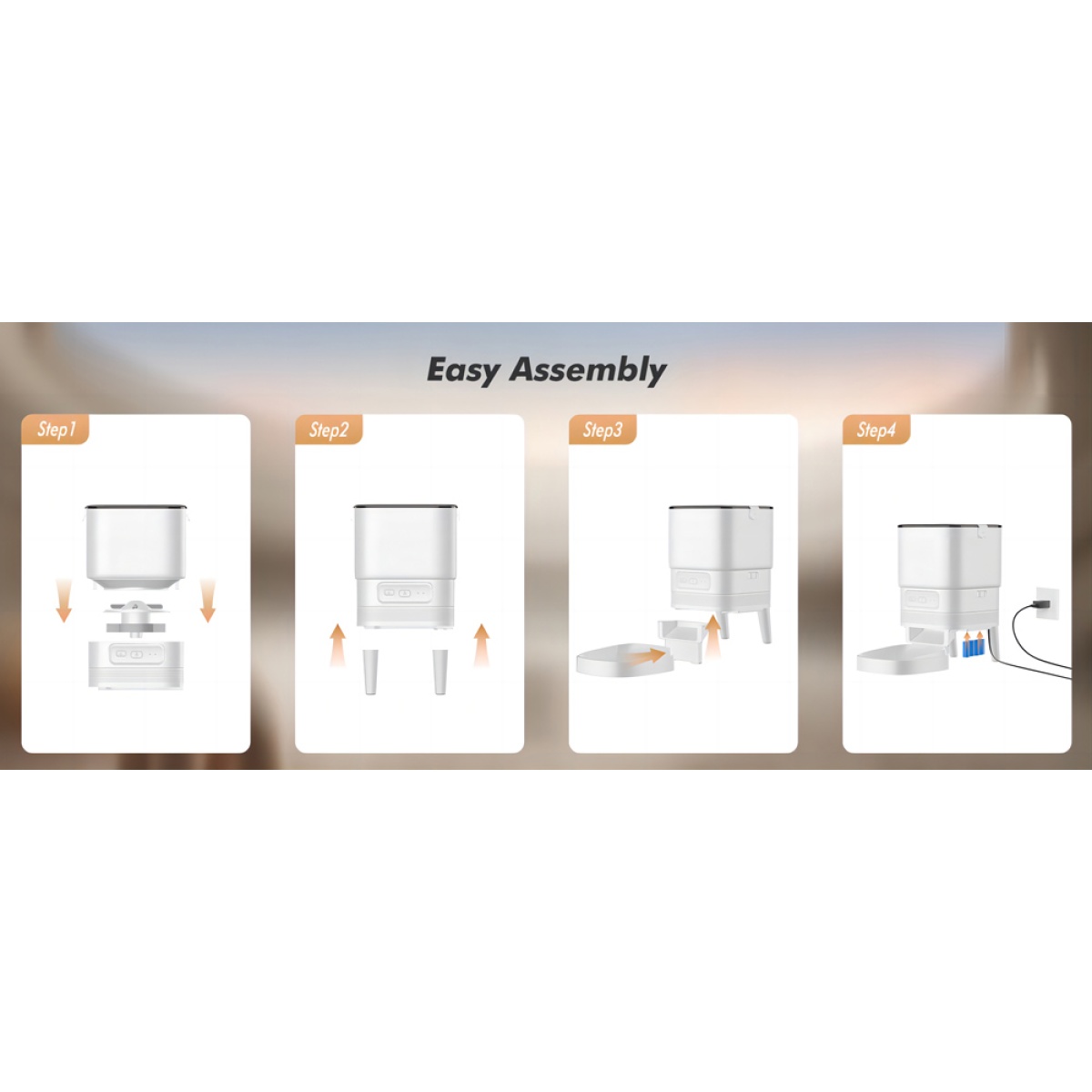 BRUNO smart ταΐστρα κατοικίδιων BRN-0232, 4L, WiFi, λευκή - Image 11