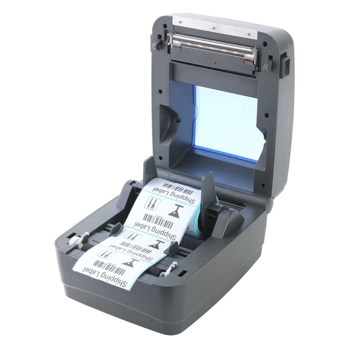 POWERTECH θερμικός εκτυπωτής αποδείξεων & ετικετών PT-1303, USB/LAN, γκρι - Image 3