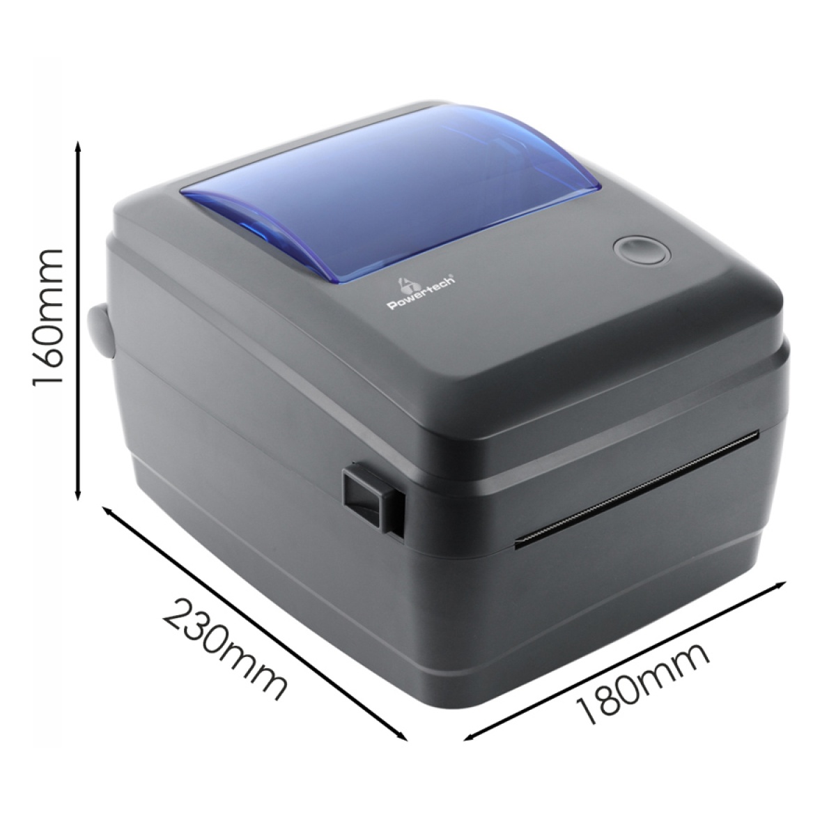 POWERTECH θερμικός εκτυπωτής αποδείξεων & ετικετών PT-1303, USB/LAN, γκρι - Image 6