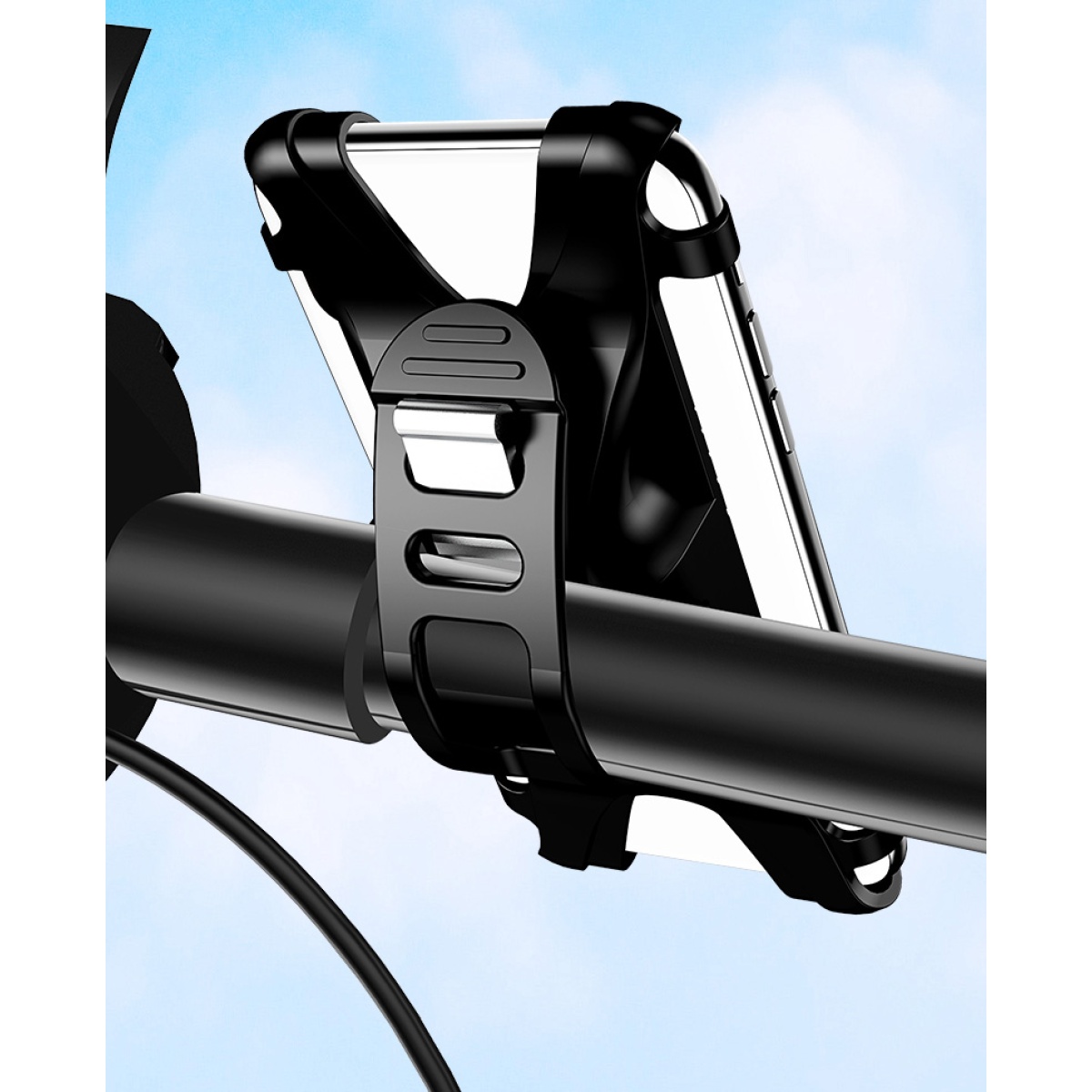 USAMS βάση ποδηλάτου για smartphone US-ZJ053, λαστιχένια, μαύρη - Image 3