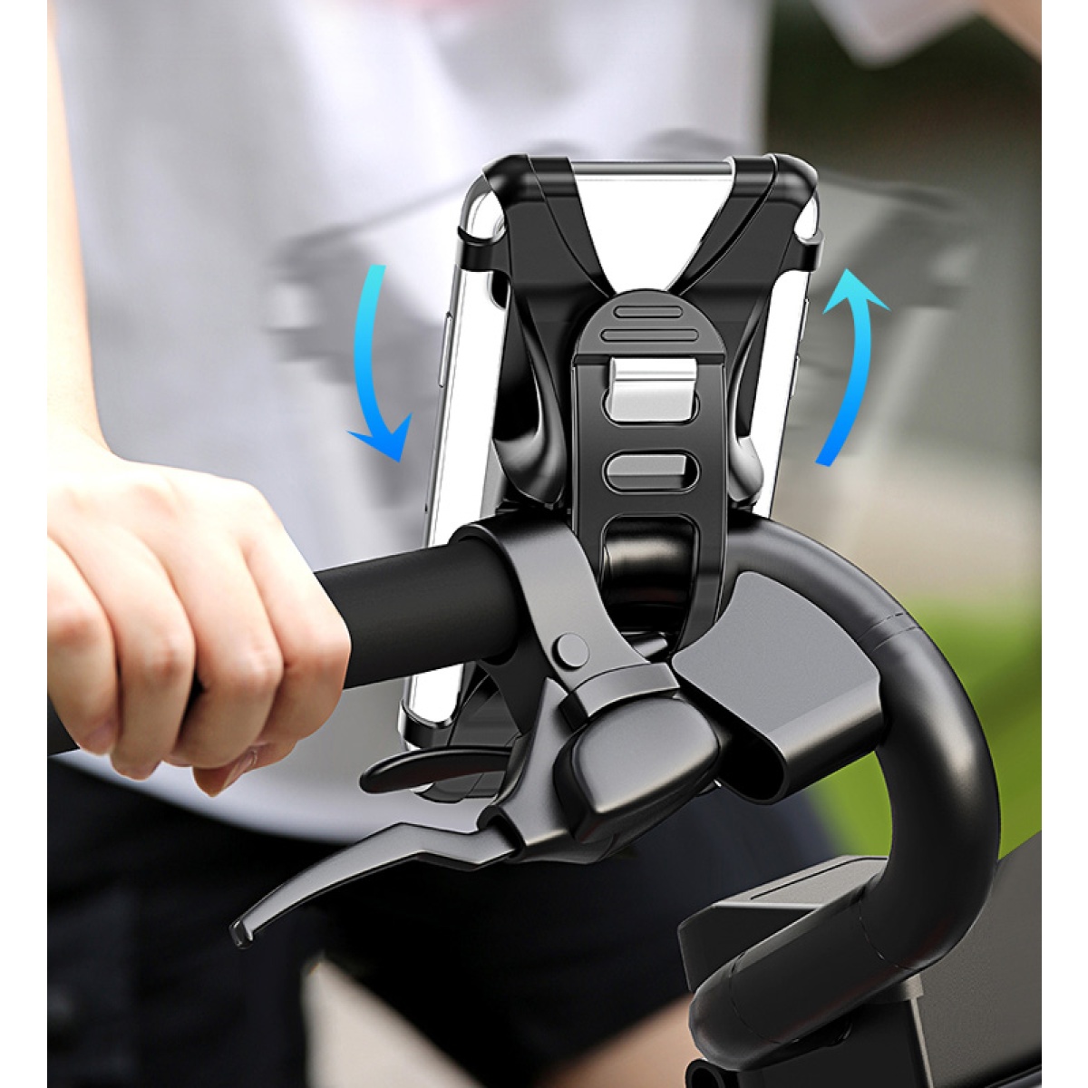 USAMS βάση ποδηλάτου για smartphone US-ZJ053, λαστιχένια, μαύρη - Image 4