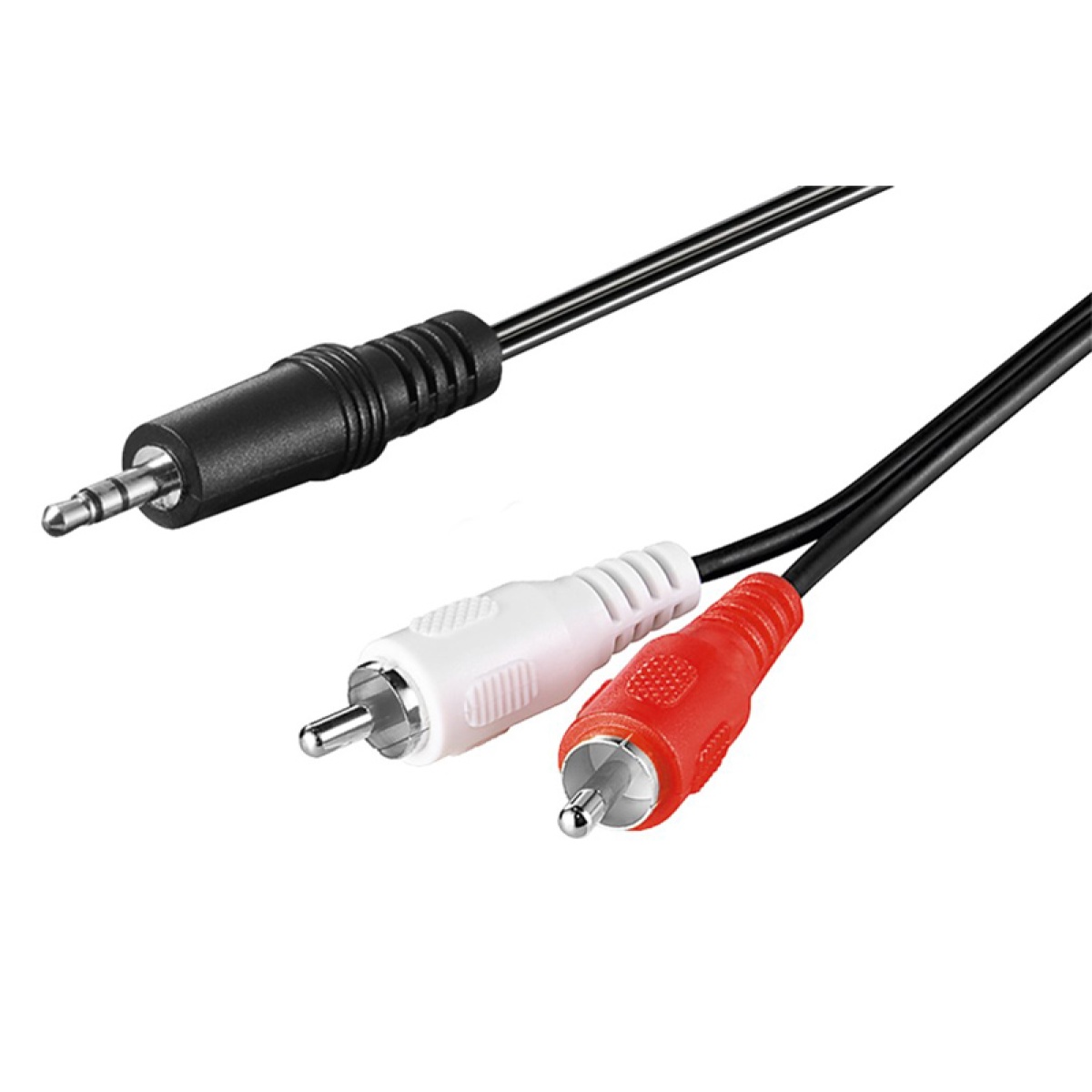 GOOBAY καλώδιο 3.5mm σε 2x RCA 51648, CU, 1m, μαύρο - Image 1