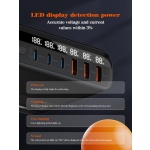 LDNIO σταθμός φόρτισης A6140C, 3x USB-C/3x USB, 140W, PD/QC, GaN, μαύρος - Image 6