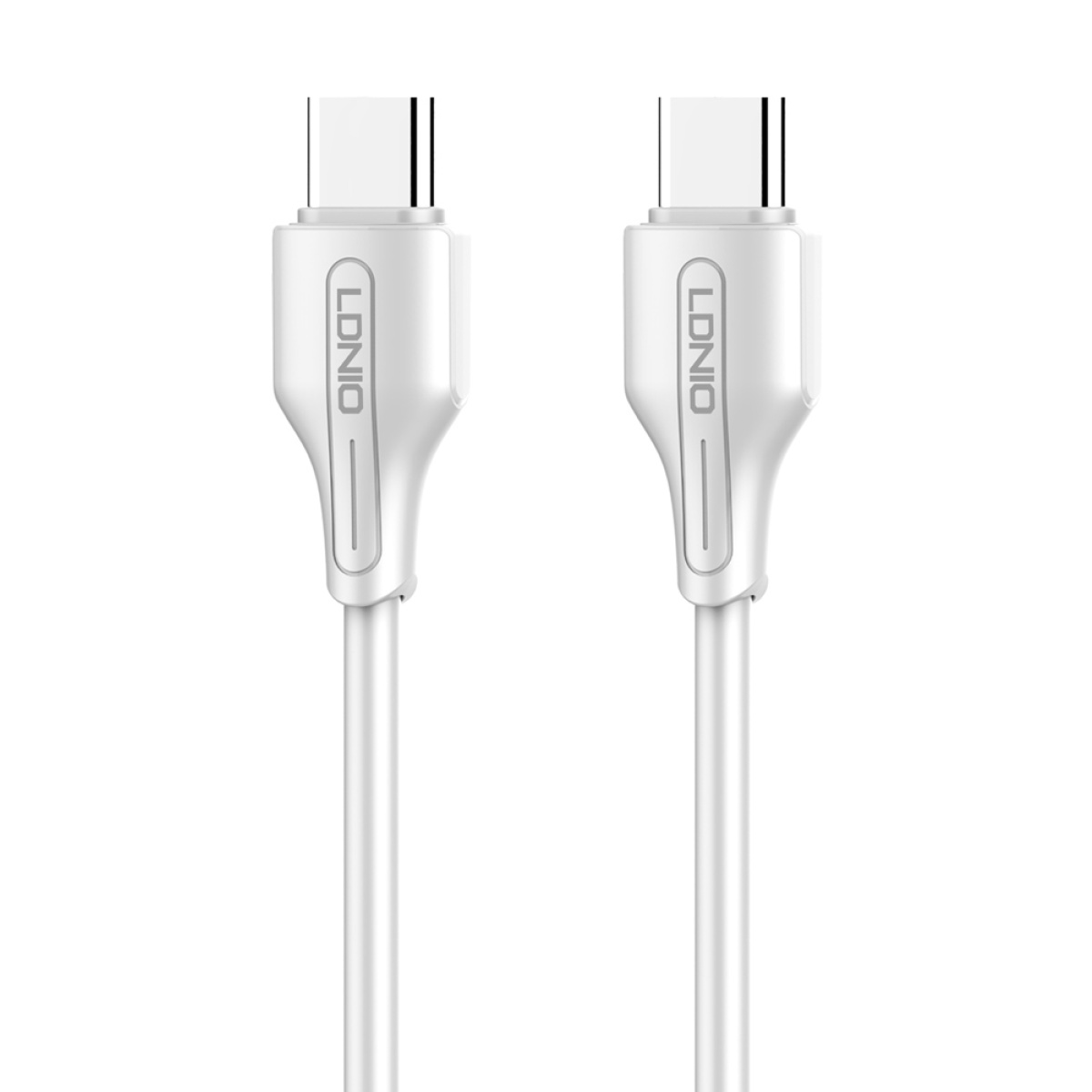 LDNIO καλώδιο USB-C σε USB-C LC121C, 65W PD, 1m, λευκό - Image 1