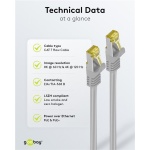 GOOBAY καλώδιο δικτύου 91594, CAT 7 S/FTP, copper, 500MHz, 1.5m, γκρι - Image 6