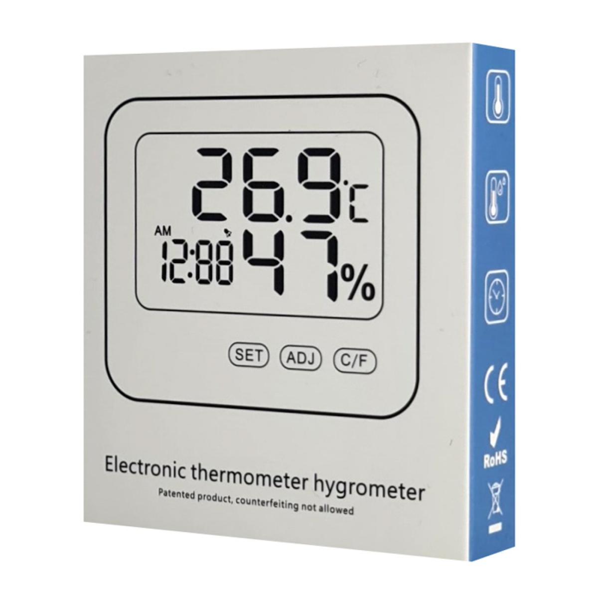 Ψηφιακό θερμόμετρο & υγρασιόμετρο AG780, λευκό - Image 5