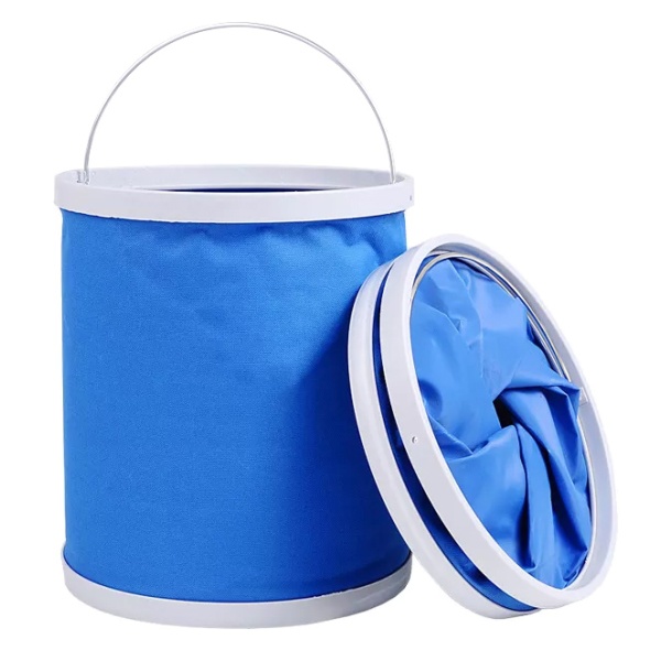 Πτυσσόμενος κουβάς DA376, υφασμάτινος, 11L, Φ24x25cm, μπλε