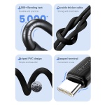 USAMS καλώδιο USB-C σε USB-C US-SJ691, 60W, 480Mbps, 1m, ροζ - Image 3