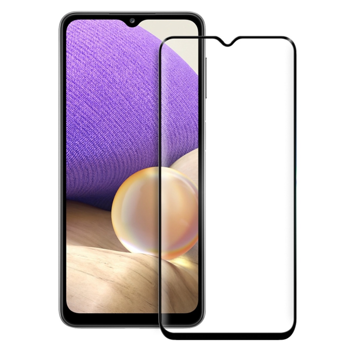 TGC-0482 POWERTECH Tempered Glass 5D TGC-0482 Samsung A32/M33 5G, Full Glue μαύρο - Image 1