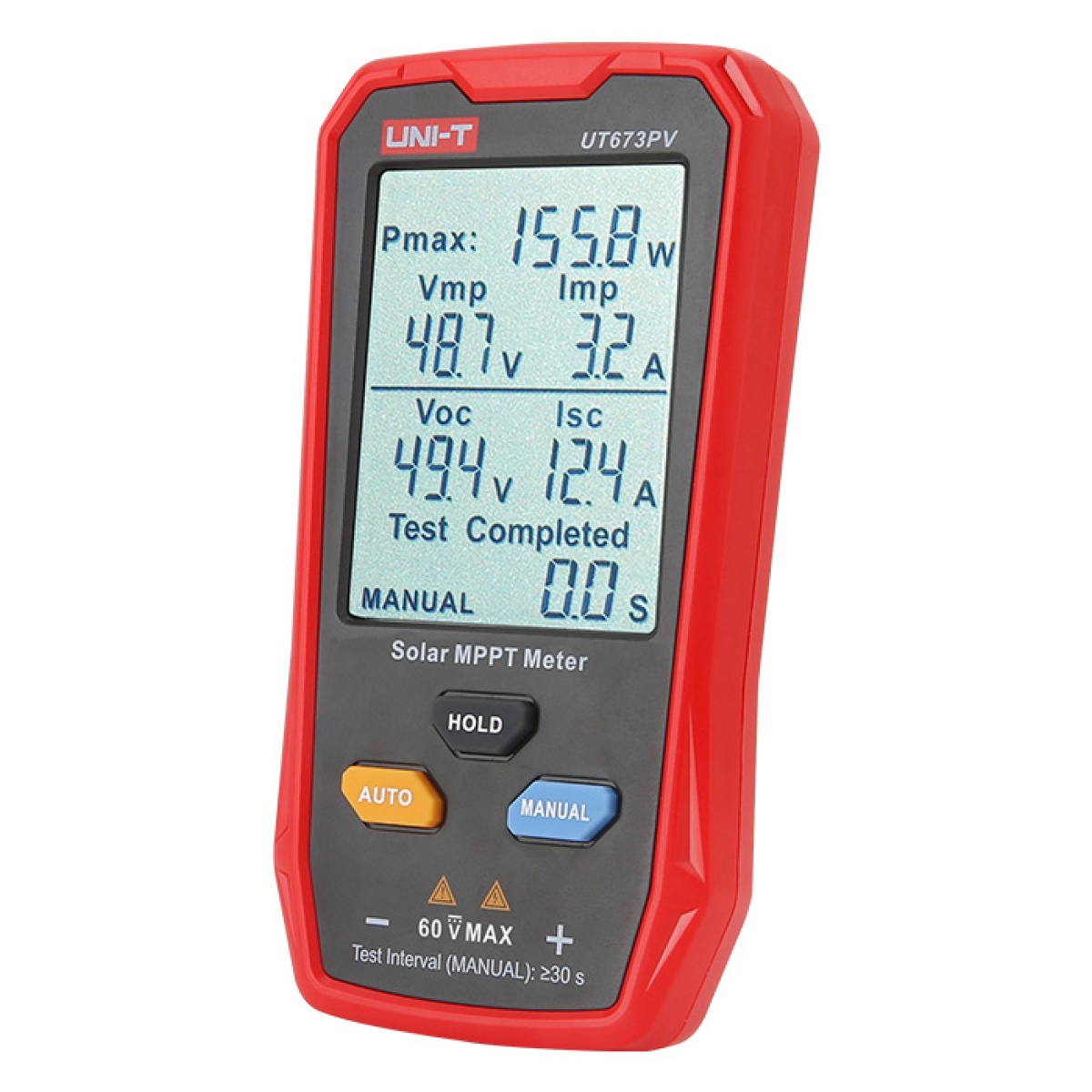 UNI-T tester φωτοβολταϊκών πάνελ UT673PV, 5~800W, 0~35A, 12~60V - Image 3