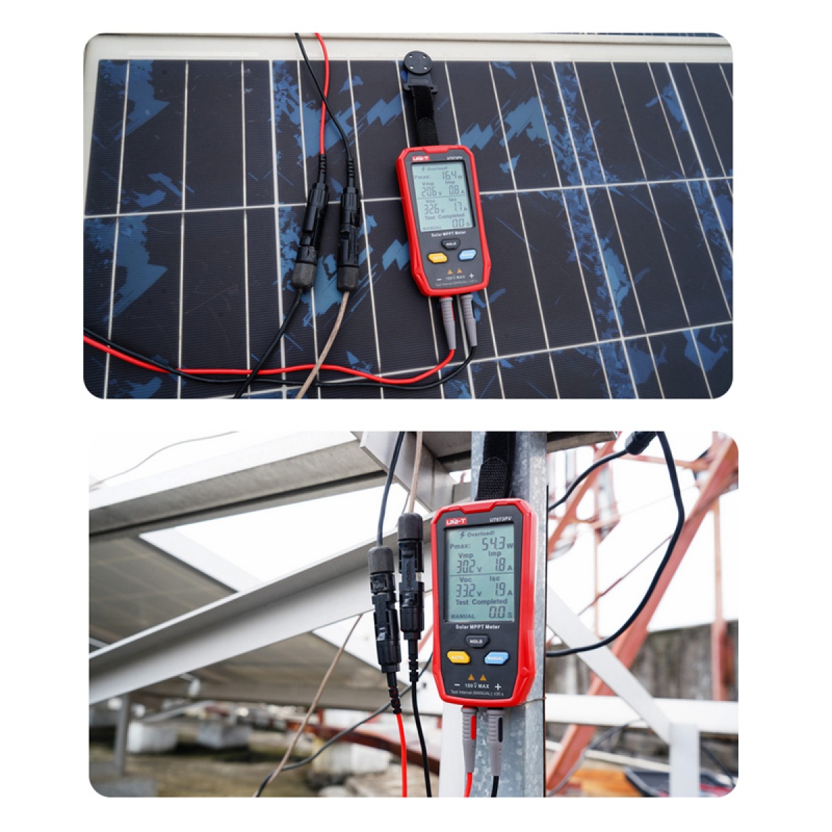 UNI-T tester φωτοβολταϊκών πάνελ UT673PV, 5~800W, 0~35A, 12~60V - Image 2