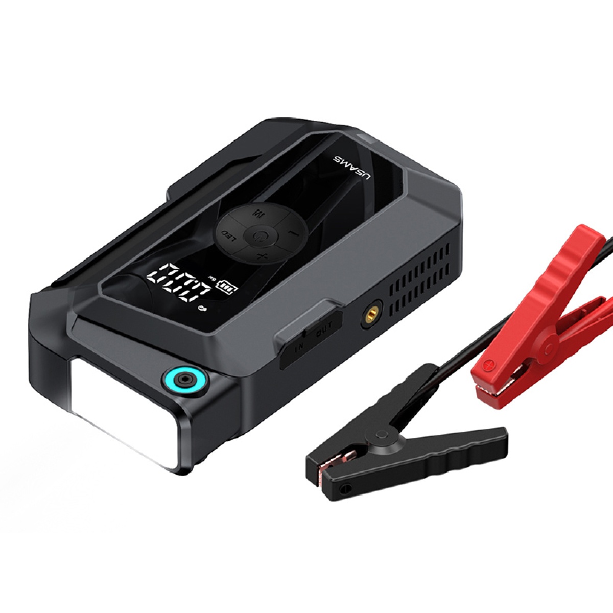 USAMS εκκινητής μπαταρίας & συμπιεστής αέρος ZB287, 12V/1000A, 150PSI, 8000mAh - Image 1