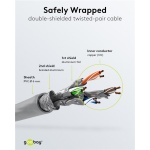 GOOBAY καλώδιο δικτύου 50886, CAT 6 S/FTP, copper, 250MHz, 1m, γκρι - Image 4