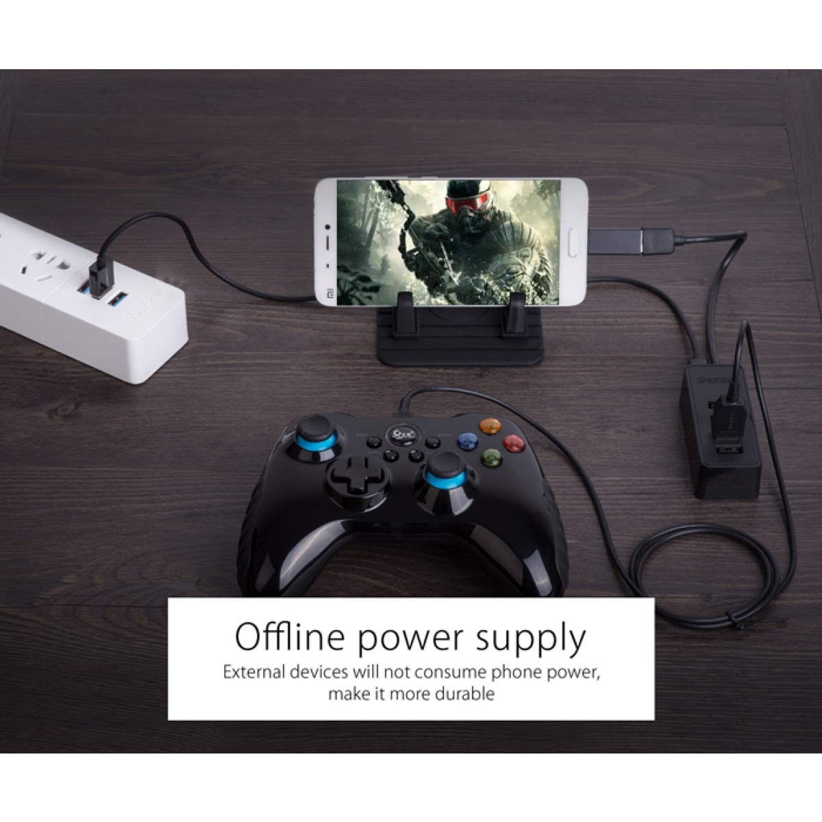 ORICO USB hub W5P-U3, 4x θύρες USB 3.0 5Gbps, USB σύνδεση, 1m καλώδιο, μαύρο - Image 3