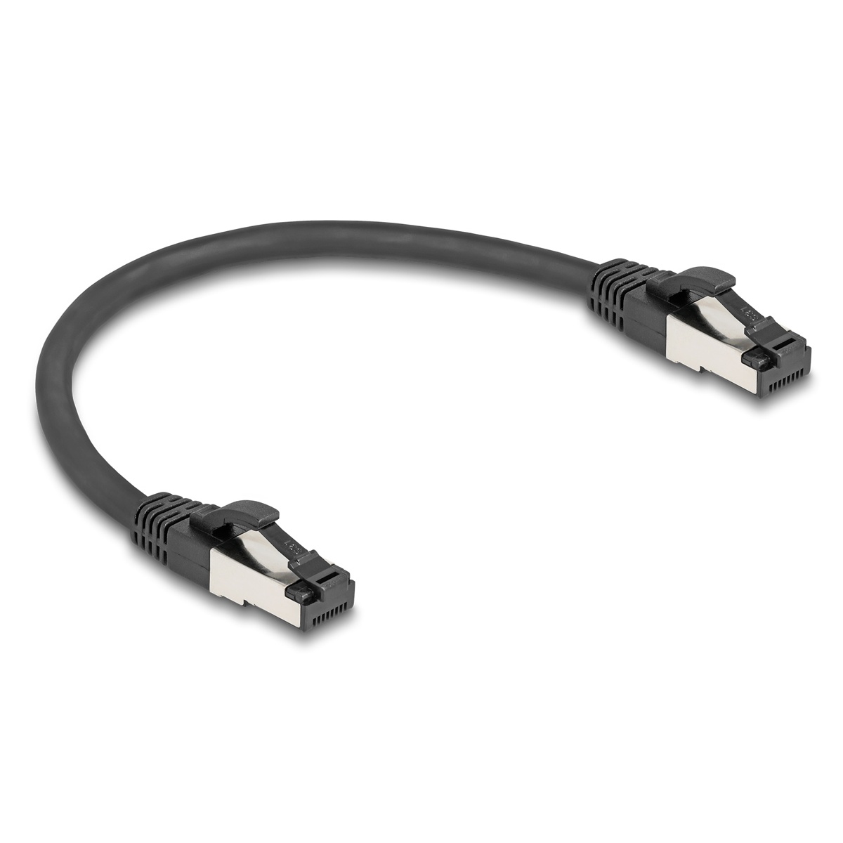 80566 DELOCK καλώδιο δικτύου 80566, CAT 8.1 S/FTP, copper, 2000MHz, 0.25m, μαύρο - Image 1