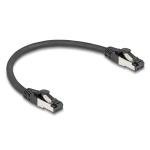 DELOCK καλώδιο δικτύου 80566, CAT 8.1 S/FTP, copper, 2000MHz, 0.25m, μαύρο
