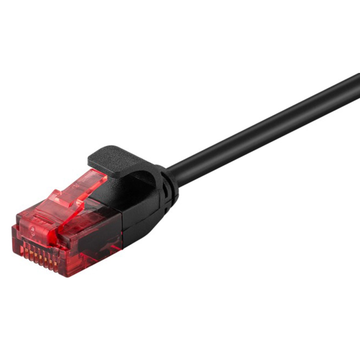 93713 GOOBAY καλώδιο δικτύου 93713, CAT 6 U/UTP, slim, copper, 0.5m, μαύρο - Image 1