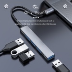 ORICO USB hub AH-13, 4x θυρών, USB 3.0, 5Gbps, USB-C σύνδεση, γκρι - Image 2