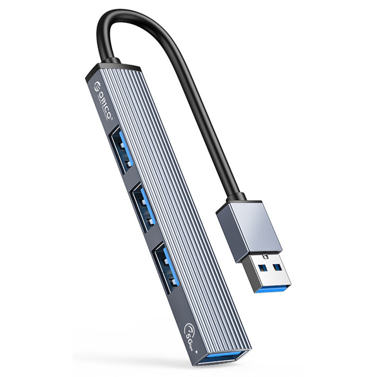 ORICO USB hub AH-A13, 4x θυρών, USB 3.0, 5Gbps, USB σύνδεση, γκρι - Image 1