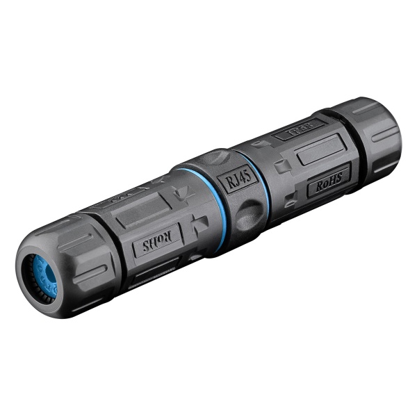 POWERTECH αδιάβροχος σύνδεσμος RJ45 CAB-N427, CAT 6, IP68, μαύρος