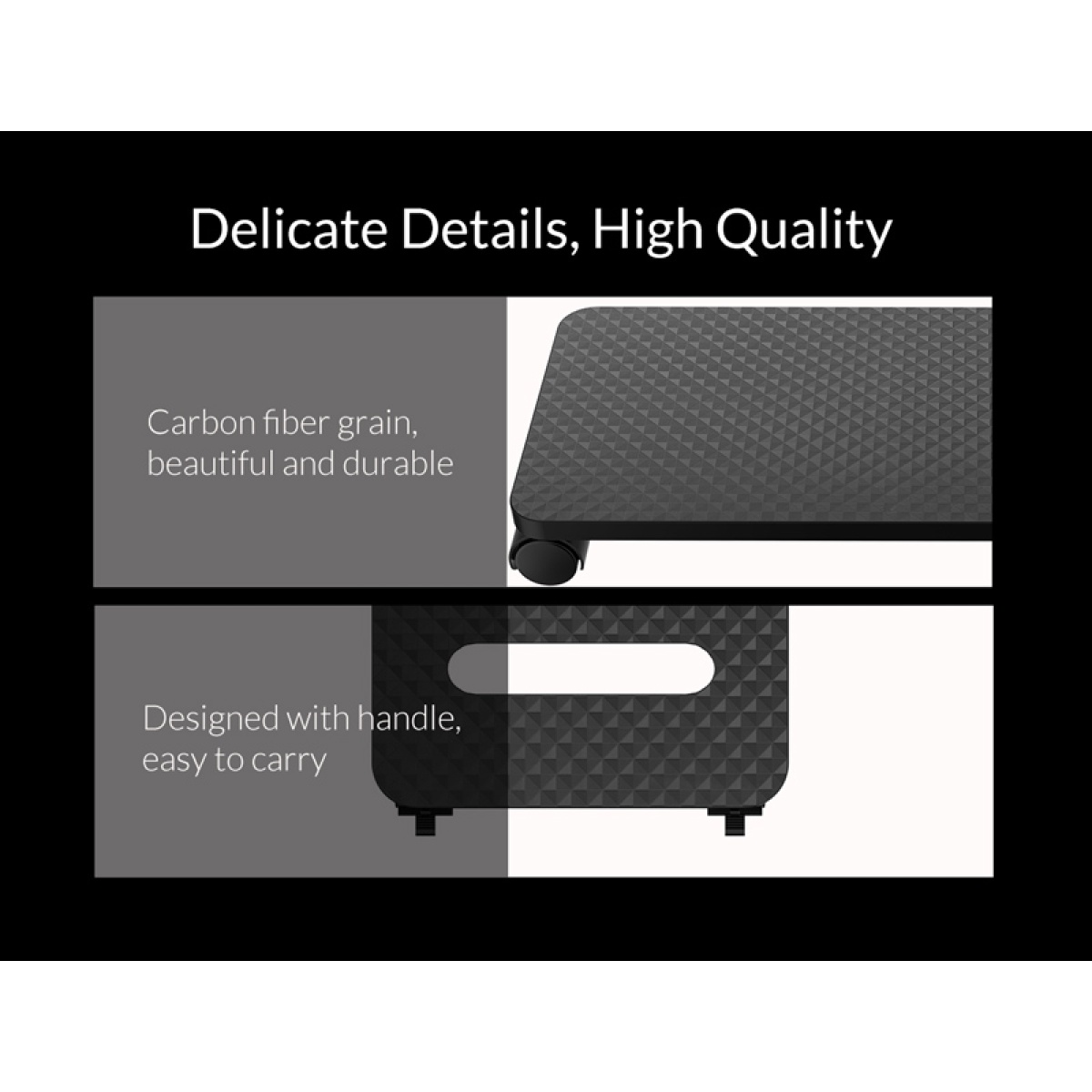 ORICO βάση PC CPB1 με ροδάκια, universal, μαύρη - Image 4