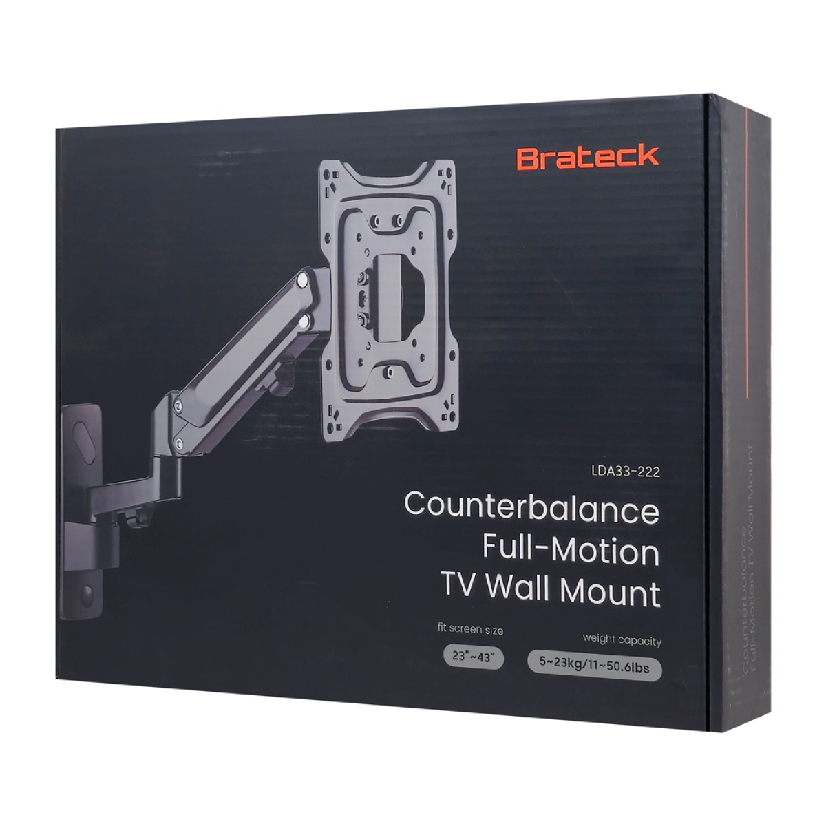 BRATECK επιτοίχια βάση τηλεόρασης LDA33-222, 23-43", έως 23kg, full motion - Image 9