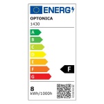 OPTONICA LED λάμπα candle C37 1430, 8W, 2700K, 710lm, E14 - Image 2