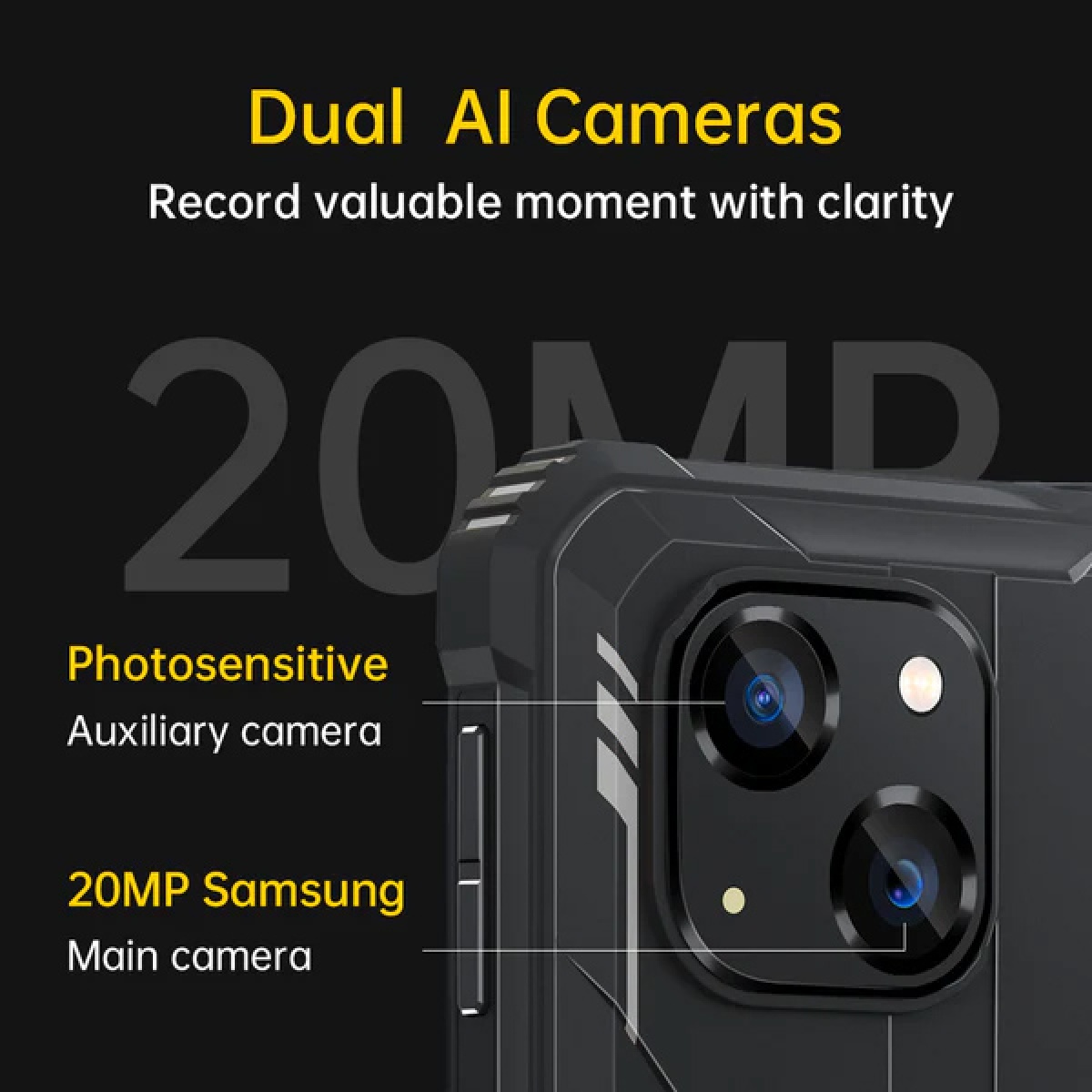 OUKITEL smartphone WP32, 6", 4/128GB, 6300mAh, IP68/IP69K, μαύρο - Image 5