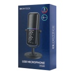 CMTECK επιτραπέζιο μικρόφωνο XM600, omnidirectional/καρδιοειδές, USB, RGB LED, μαύρο - Image 8