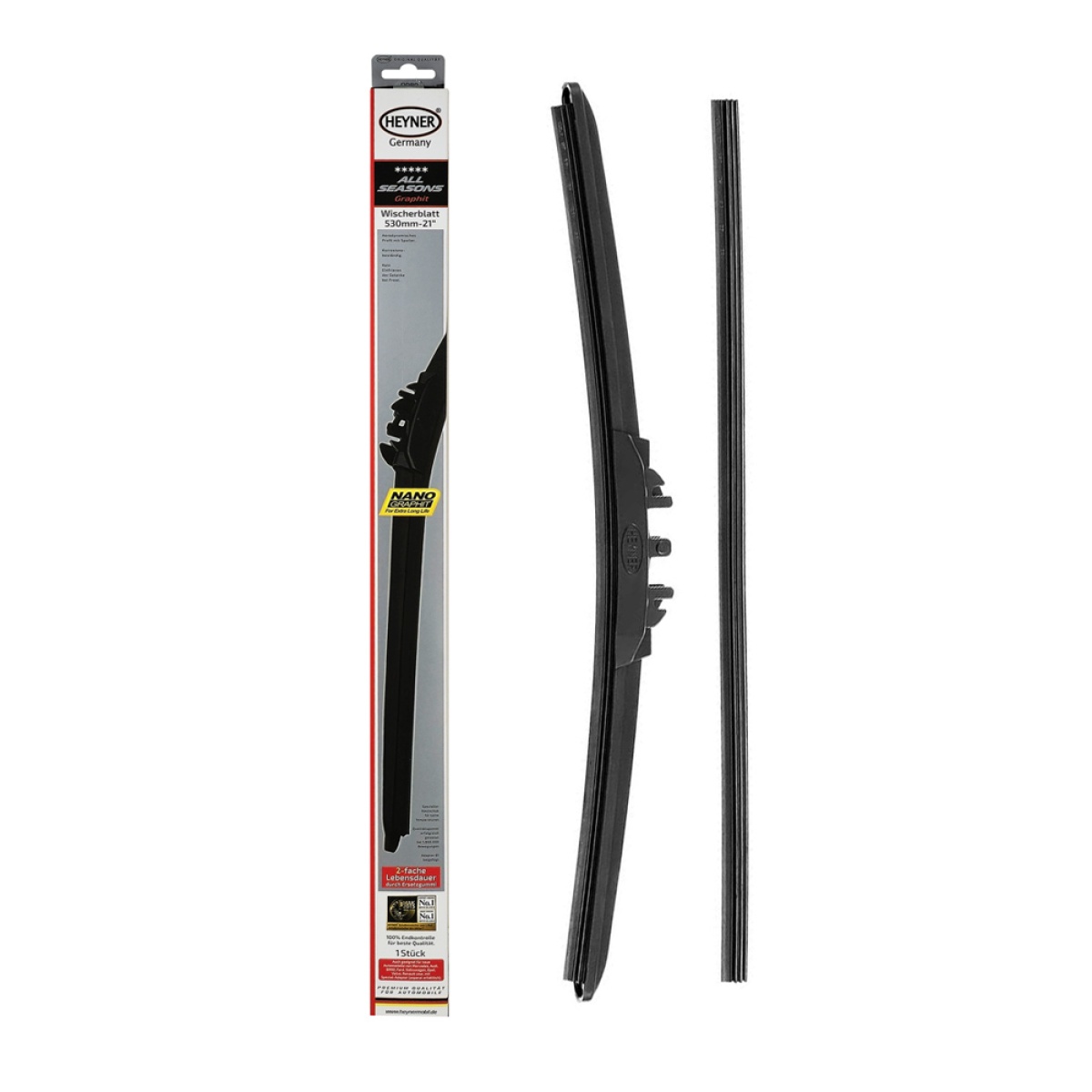 HEYNER υαλοκαθαριστήρας αυτοκινήτου 091000 με ανταλλακτικό λάστιχο, 530mm - Image 3