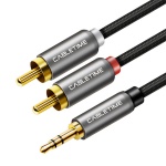 CABLETIME καλώδιο ήχου 3.5mm σε 2x RCA CT-P12G, 5m, μαύρο