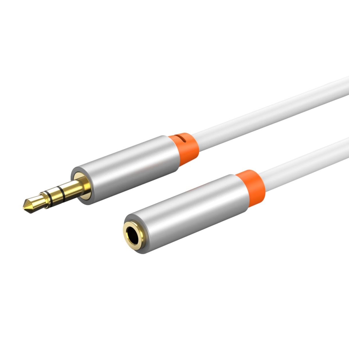 CABLETIME καλώδιο προέκτασης ήχου 3.5mm CT-AV311-P12G, gold plated, 1.5m, λευκό - Image 1