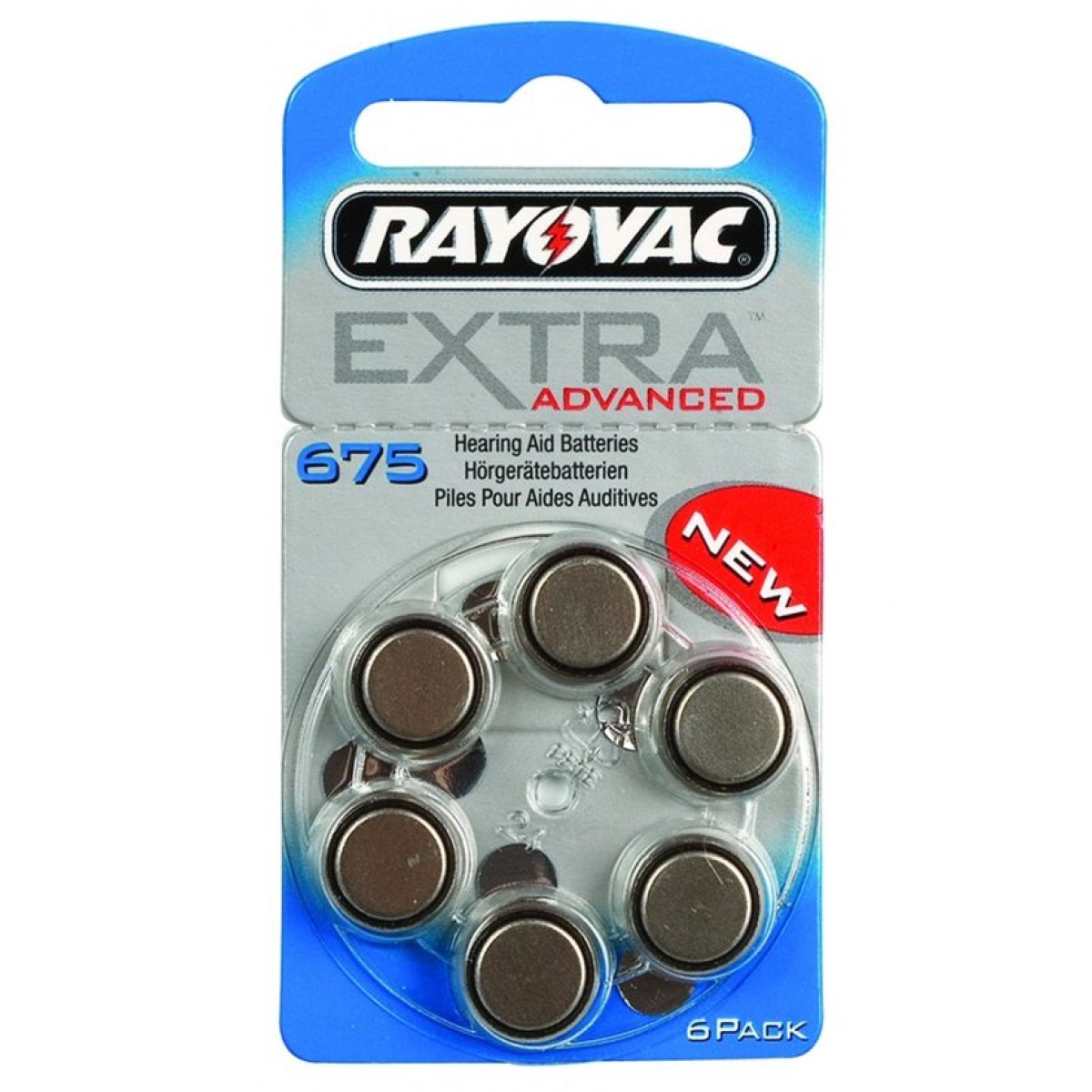 675MF RAYOVAC μπαταρίες ακουστικών βαρηκοΐας 675MF, mercury free, 1,45V, 6τμχ - Image 1