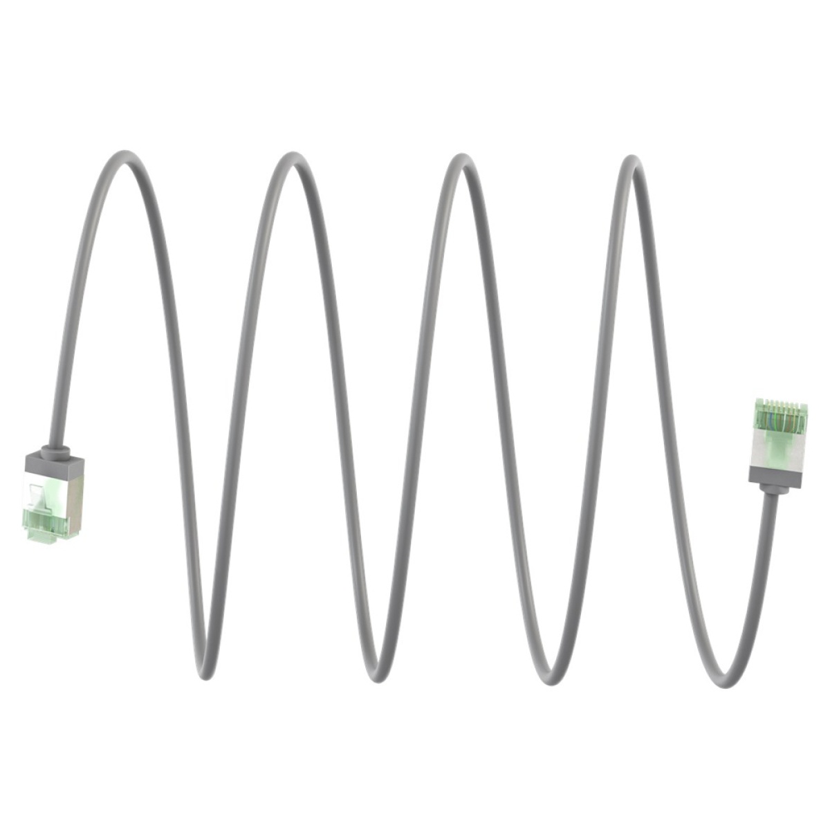 GOOBAY καλώδιο δικτύου 74347, CAT 8.1 U/FTP, ultra slim, copper, 40Gbps, 2m, γκρι - Image 8