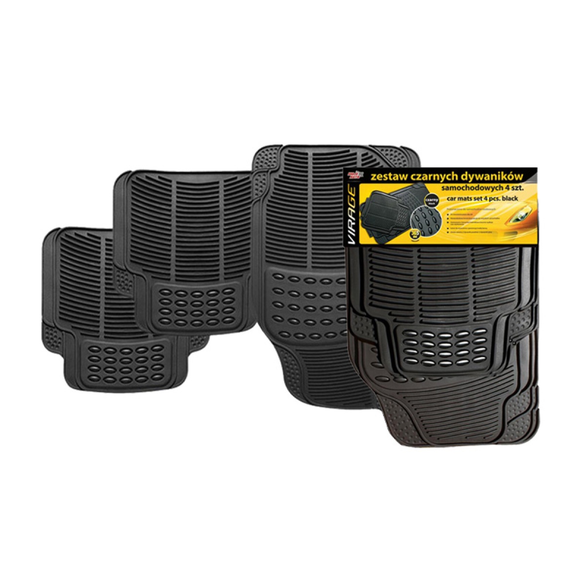 MOJE AUTO σετ πατάκια αυτοκινήτου 93-011, universal, μαύρο, 4τμχ - Image 1