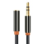 CABLETIME καλώδιο προέκτασης ήχου 3.5mm CT-AV311-P11FG, gold plated, 1m, μαύρο