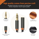 CABLETIME καλώδιο προέκτασης ήχου 3.5mm CT-AV311-P11FG, gold plated, 1m, μαύρο - Image 4