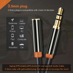 CABLETIME καλώδιο προέκτασης ήχου 3.5mm CT-AV311-P11FG, gold plated, 1m, μαύρο - Image 5