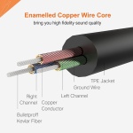 CABLETIME καλώδιο προέκτασης ήχου 3.5mm CT-AV311-P11FG, gold plated, 1m, μαύρο - Image 6