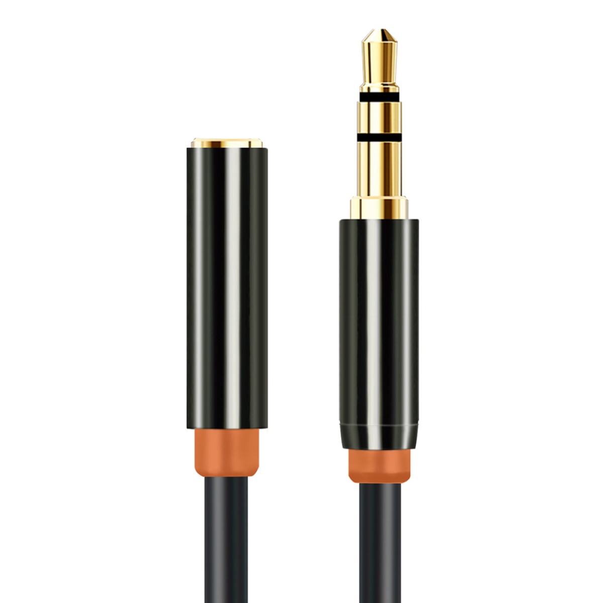 AV311-P11FG-B1.5 CABLETIME καλώδιο προέκτασης ήχου 3.5mm CT-AV311-P11FG, gold plated, 1.5m, μαύρο - Image 1