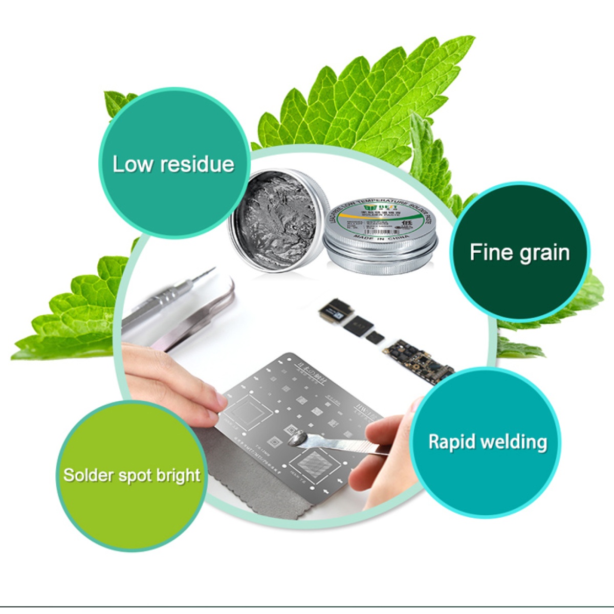 BEST πάστα συγκόλλησης BST-706A, lead-free, low temperature 138°, 50g - Image 2