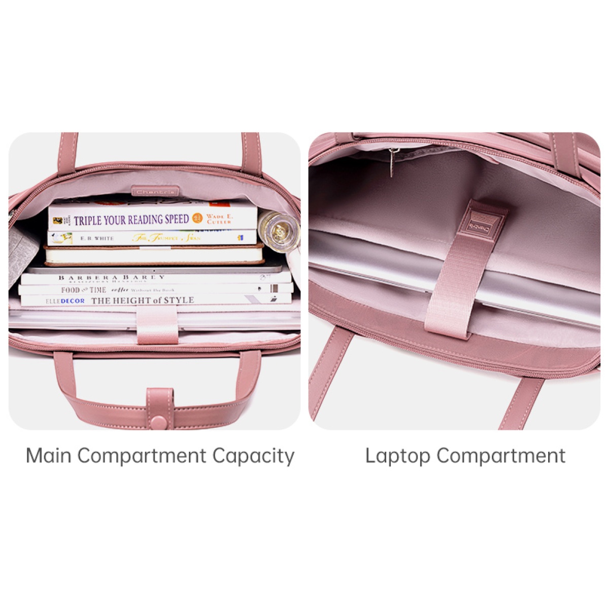 CHANTRIA γυναικεία τσάντα ώμου CB00789 για laptop 15.6", 12L, μωβ - Image 5