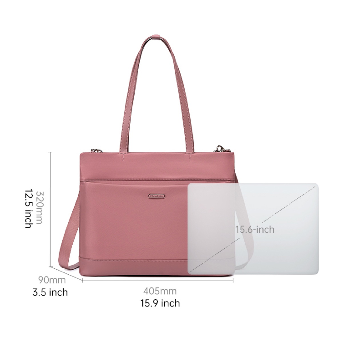 CHANTRIA γυναικεία τσάντα ώμου CB00789 για laptop 15.6", 12L, μωβ - Image 6