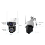 VSTARCAM smart κάμερα CS667DR, dual lens, 3MP, WiFi, SD, PTZ, IP66 - Image 3