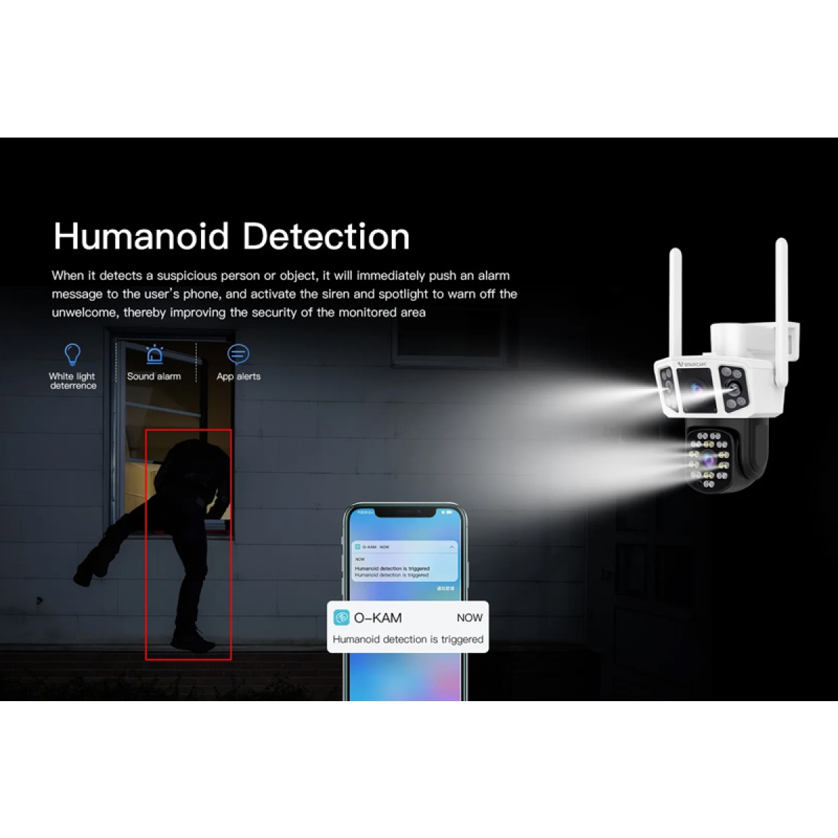 VSTARCAM smart κάμερα CS667DR, dual lens, 3MP, WiFi, SD, PTZ, IP66 - Image 7